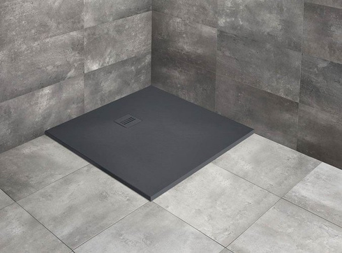 Brodzik z konglomeratu Radaway Kyntos C 100x100 Antracytowy HKC100100-64