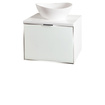 Szafka biała z blatem Sanitti Delta 60 front lustro srebrne