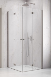 Kabina składana Radaway Nes Brushed Nickel KDD B 80x90