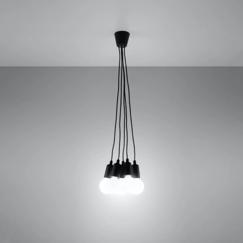 Lampa wisząca DIEGO 5 czarna