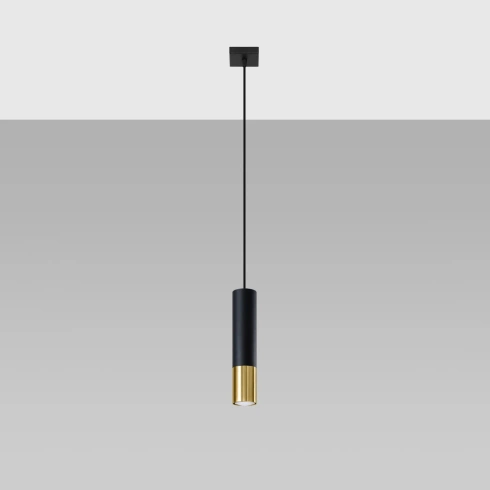 Lampa wisząca LOOPEZ 1 czarny/złoty