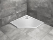 Brodzik pięciokątny Radaway Doros PT Stone biały 90x90 SDRPT9090-01-04S