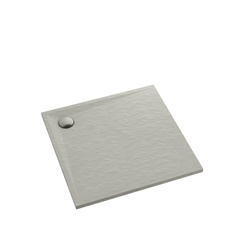 Brodzik kompozytowy Stabilsound Plus® Libra Cement Stone 90x90x3 cm, kwadratowy