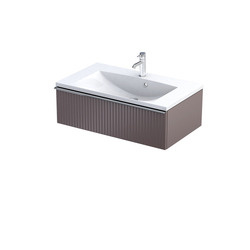 Szafka łazienkowa Oristo Etna OR52-SD1S-80-21R mokka mat ryflowany