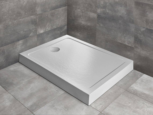 Brodzik 100x80 Radaway Doros F Compact Stone biały SDRFP1080-05-04S