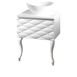 Szafka łazienkowa z blatem 2 nogi Sanitti Lira 60 z kryształkami