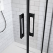 Kabina prysznicowa czarna Radaway Idea Black KDD Factory 80x80