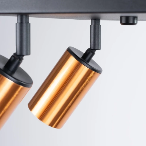 Plafon WINX 4 czarny/miedź