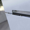 Szafka łazienkowa Oristo Silver Uni OR33-SD2S-120-1-V3 biały połysk, listwa chrom połysk