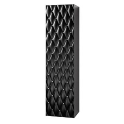 Regał łazienkowy Sanitti Lira czarny z kryształkami LRC-163/SVS/L lewy