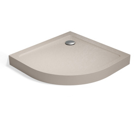 Brodzik półokrągły Radaway Doros A Compact Stone kaszmirowy 80x80