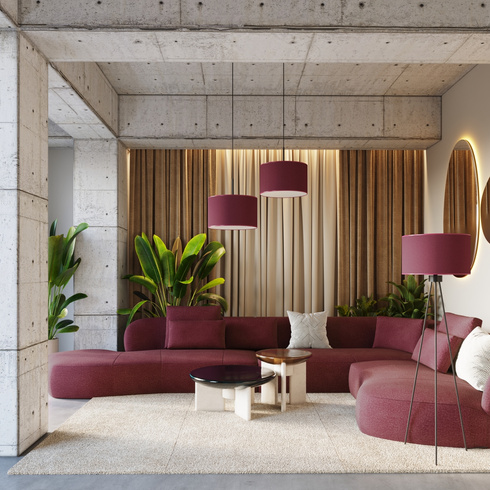 Lampa wisząca NEVIA burgund