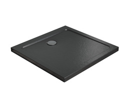 Brodzik kwadratowy 90x90 Radaway Doros C Stone czarny