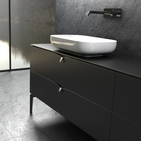 Szafka łazienkowa Oristo Siena OR45-SD2S-120-8 czarny mat