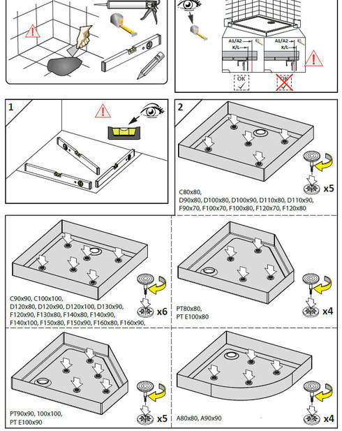 Brodzik akrylowy 160x80 Radaway Doros F Compact Stone kaszmirowy