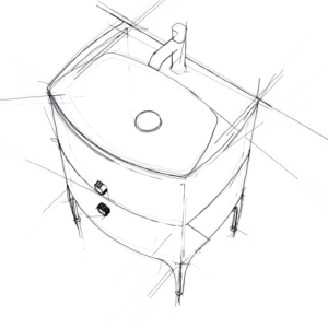 Szafka łazienkowa Oristo Louis OR50-SD2S-62-1 biały połysk