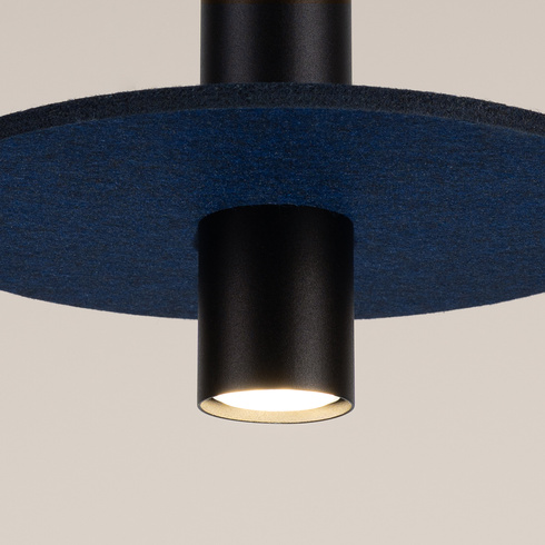 Lampa wisząca PELTA 1 czarna/granatowa