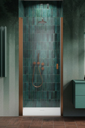 Drzwi miedź szczotkowana Radaway Nes Brushed Copper DWJ I 100 Lewe