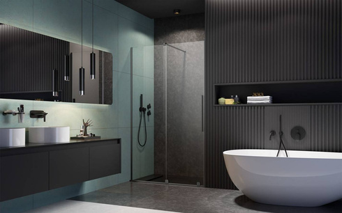 Drzwi prysznicowe 120 Radaway Furo Brushed GunMetal DWJ lewe