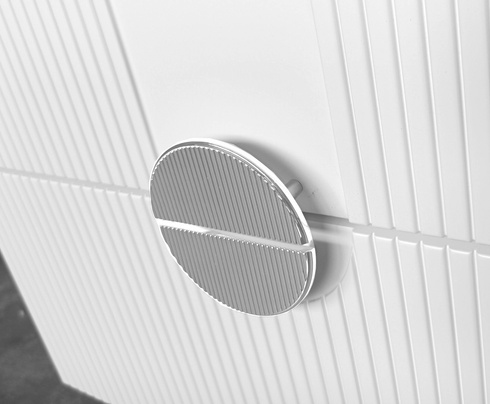 Szafka łazienkowa ryflowana Sanitti Epsilon 60 biała uchwyt chrom