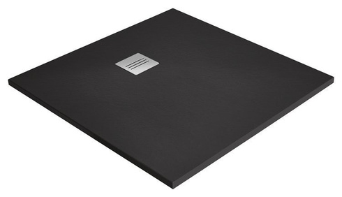 Brodzik czarny z konglomeratu Radaway Kyntos C 90x90 HKC9090-54