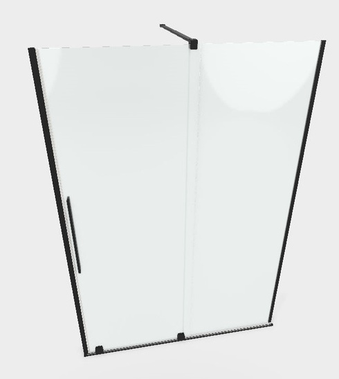 Drzwi prysznicowe czarne Radaway Furo Black DWJ 140 prawe przesuwne