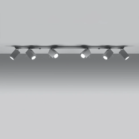 Plafon MERIDA 6L szary