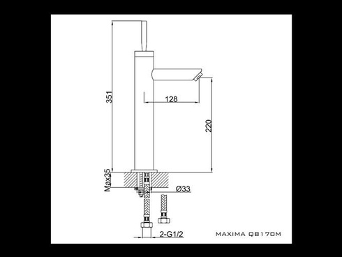 Bateria umywalkowa Kohlman Maxima QB170M