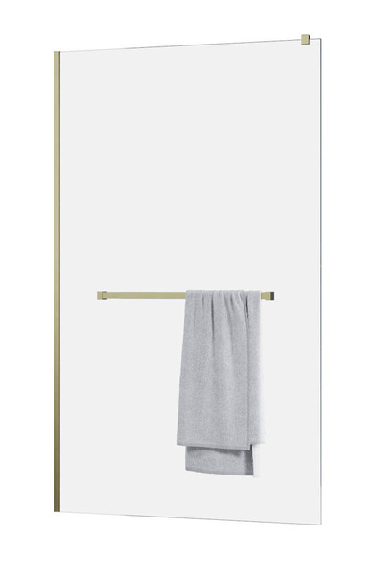 Prysznic walk-in 155 z wieszakiem złoto szczotkowane Radaway Modo New Brushed Gold II