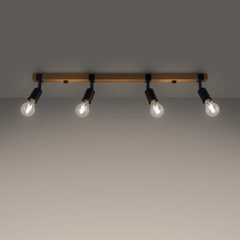 Plafon ZUCA 4 czarny