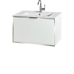 Szafka łazienkowa biała Sanitti Delta 60 front lustro srebrne