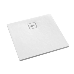 Brodzik kompozytowy Stabilsound Plus® Protos White Stone 80x80x3,5 cm, kwadratowy