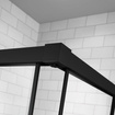 Kabina prysznicowa czarna Radaway Idea Black KDD Factory 90x90