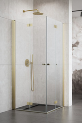 Kabina złota szczotkowana składana 100x100 Radaway Nes Brushed Gold KDD B