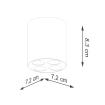 Plafon ZOE czarny LED