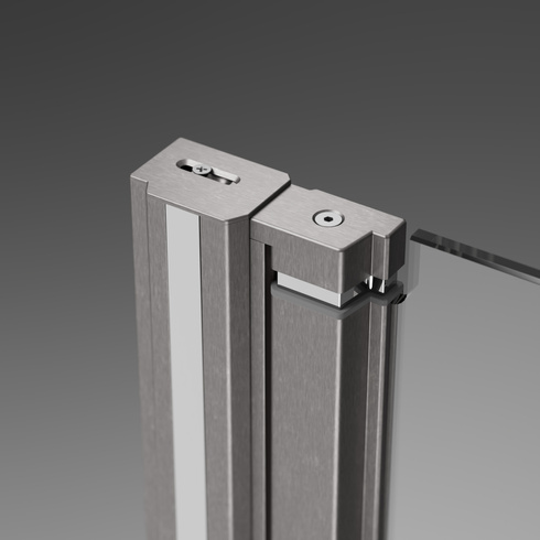 Kabina prysznicowa nikiel Radaway Nes Brushed Nickel 75x100 prawa