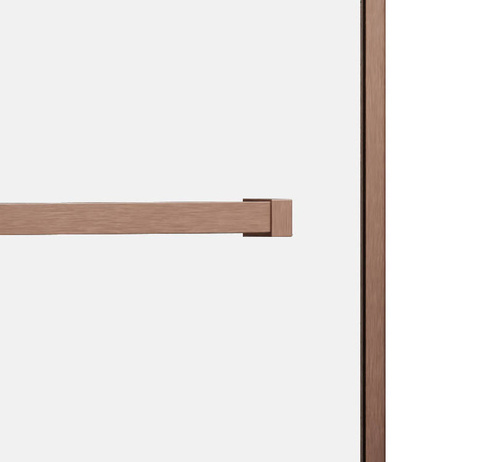 Prysznic walk-in 135 miedź szczotkowana Radaway Modo New Brushed Copper II z wieszakiem