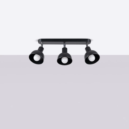 Plafon ELBA 3 czarny