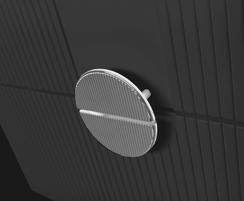 Szafka łazienkowa ryflowana Sanitti Epsilon 80 czarna uchwyt chrom