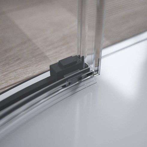 Kabina prysznicowa półokrągła 100x90 czarna Radaway Idea Black PDD