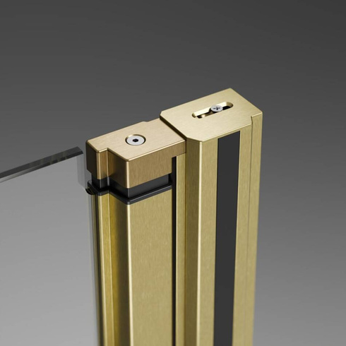 Kabina prysznicowa złota 80x70 Radaway Nes Brushed Gold KDJ I lewa
