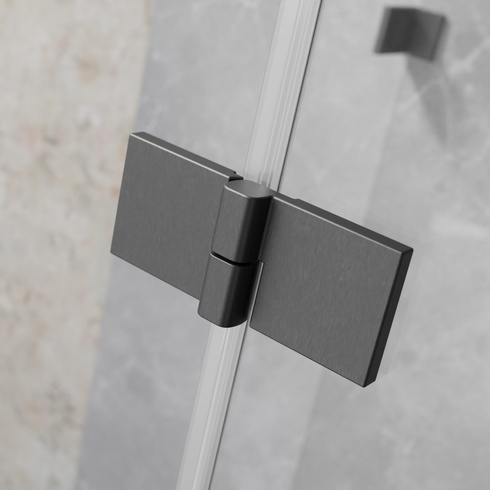Kabina składana Radaway Nes Brushed GunMetal KDD B 90x100
