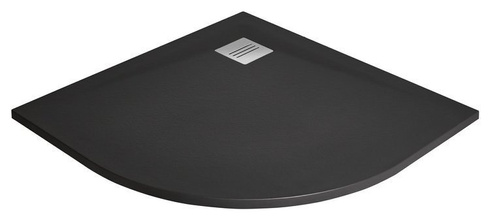 Brodzik czarny z konglomeratu Radaway Kyntos A 90x90 półokrągły HKA9090-54