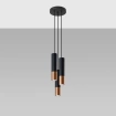 Lampa wisząca LOOPEZ 3P czarny/miedź