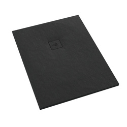 Brodzik kompozytowy Stabilsound Plus® Protos Black Stone 90x110x3,5 cm, prostokątny