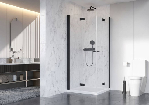 Kabina prysznicowa składana czarna 100x80 Radaway Nes Black KDD B