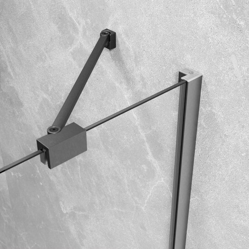 Drzwi prysznicowe Radaway Essenza Brushed GunMetal DWJ 80 prawe