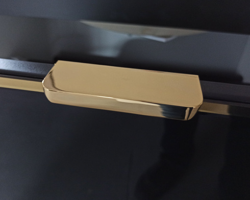  Szafka łazienkowa czarna Sanitti Delta 60 front lustro złote