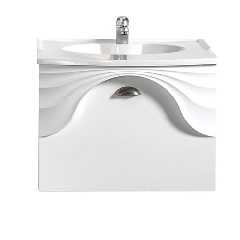 Szafka wisząca Sanitti Asso AS-60-CM biała uchwyt chrom mat