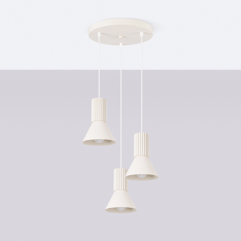 Lampa wisząca ESTRIA 3P beżowa